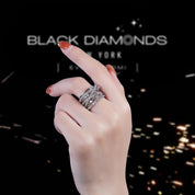 Sparkling Round Diamond Engagement Ring-Black Diamonds New York