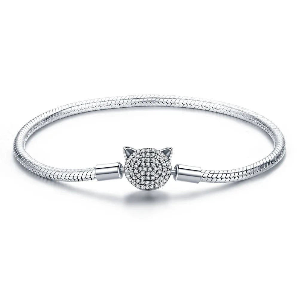 Trendy Round Charms Bangle Bracelet-Black Diamonds New York