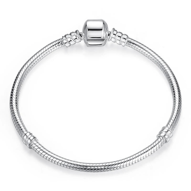 Trendy Round Charms Bangle Bracelet-Black Diamonds New York