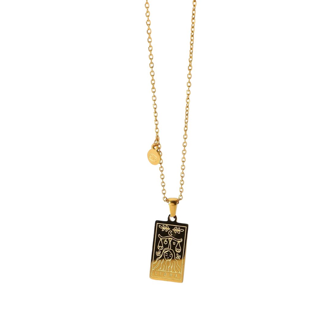 Zodiac Sign Pendant Necklace with Constellation-Black Diamonds New York