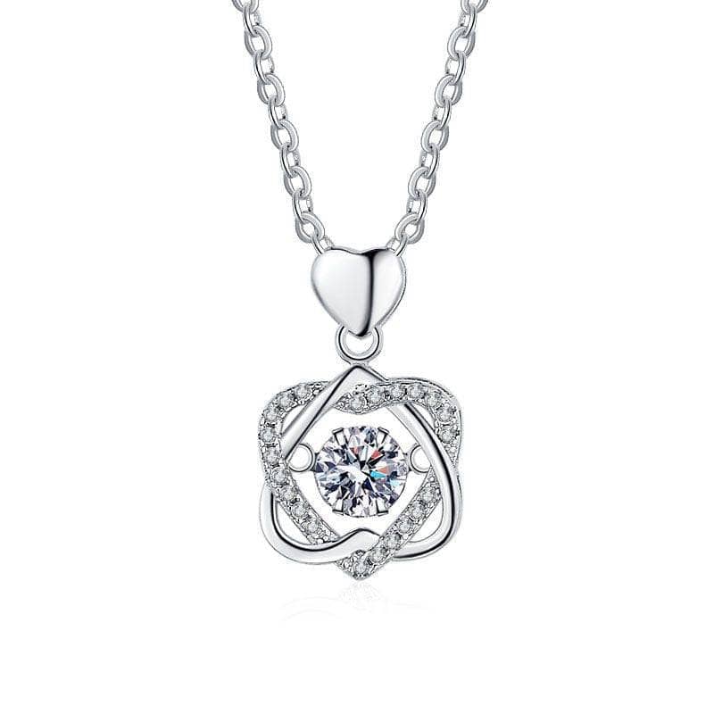 0.5 Ct Diamond Beating Heart Necklace-Black Diamonds New York