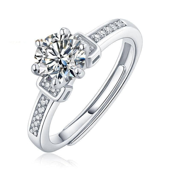 6 prong moissanite store engagement ring