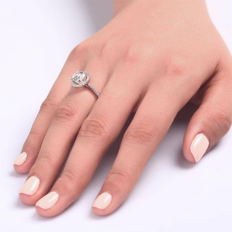 1.25ct Round Cut Created Diamond Engagement Ring-Black Diamonds New York