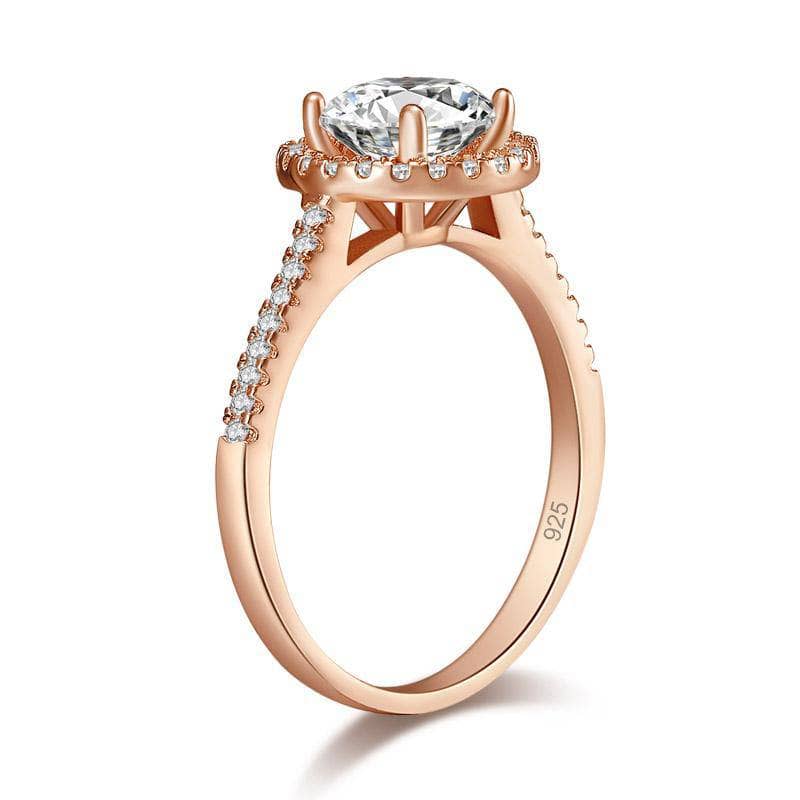 1.2CT Round Created Diamond Rose Gold Ring-Black Diamonds New York