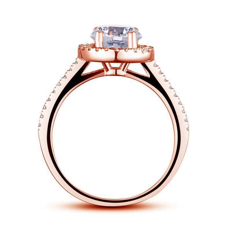 1.2CT Round Created Diamond Rose Gold Ring-Black Diamonds New York