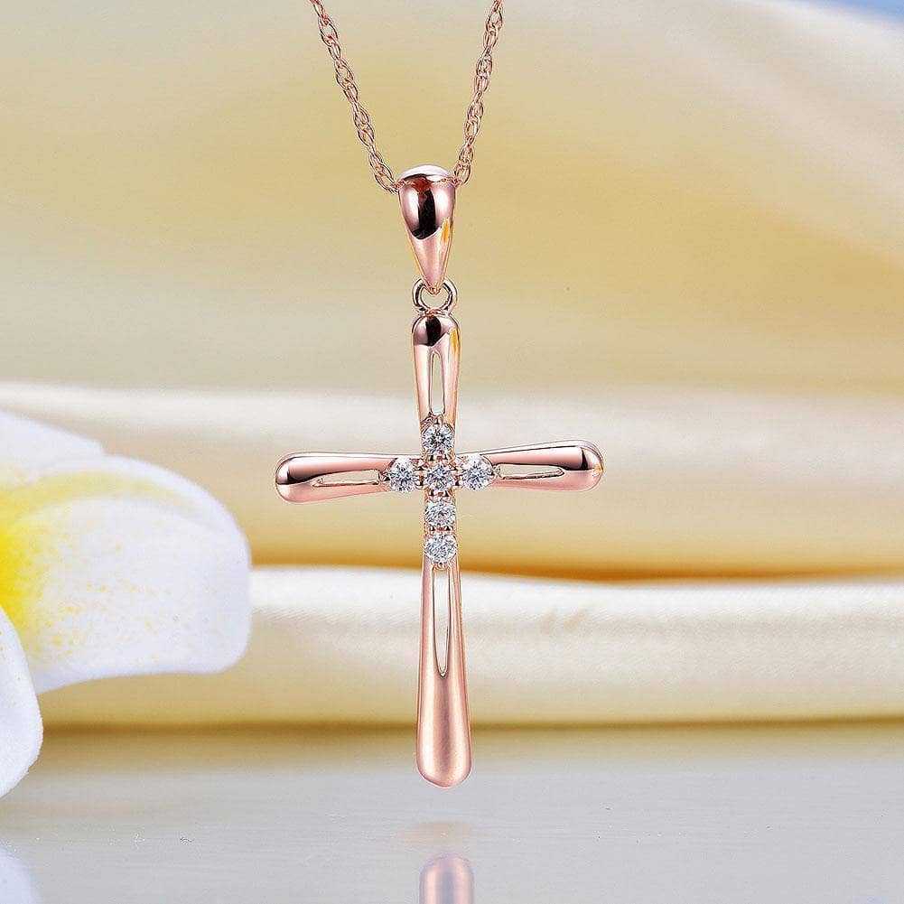 Cross Necklace For Men Women, Gold Black Silver Rose Gold Cross Necklaces  Stainless Steel Cross Pendant Necklace Simple Cross Chain Necklace For Men  W | Fruugo AE