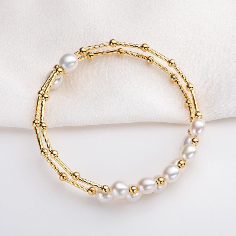 14k Gold Filled Bracelet Pearl FreshwaterPearl Bar Bracelet, 14k 2024 Gold Filled Pearl Or Natural Gemstone Bracelet