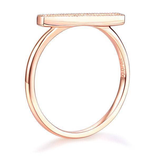 14K Rose Gold Elegant Wedding Band 0.07ct Natural Diamond-Black Diamonds New York