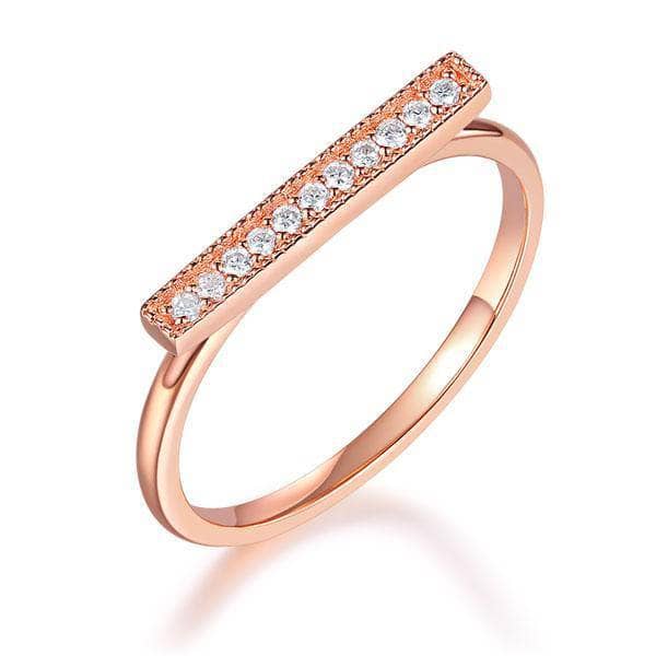 14K Rose Gold Elegant Wedding Band 0.07ct Natural Diamond-Black Diamonds New York