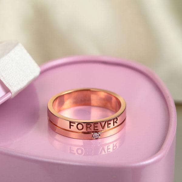 14K Rose Gold Forever Men Ring 0.02ct Natural Diamond-Black Diamonds New York