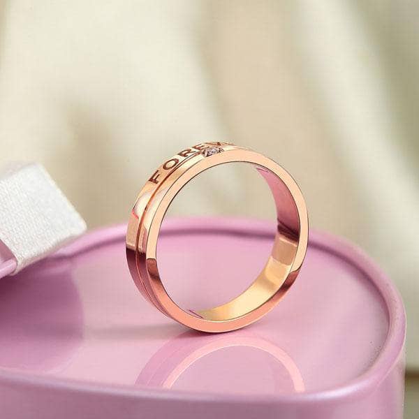 14K Rose Gold Forever Men Ring 0.02ct Natural Diamond-Black Diamonds New York