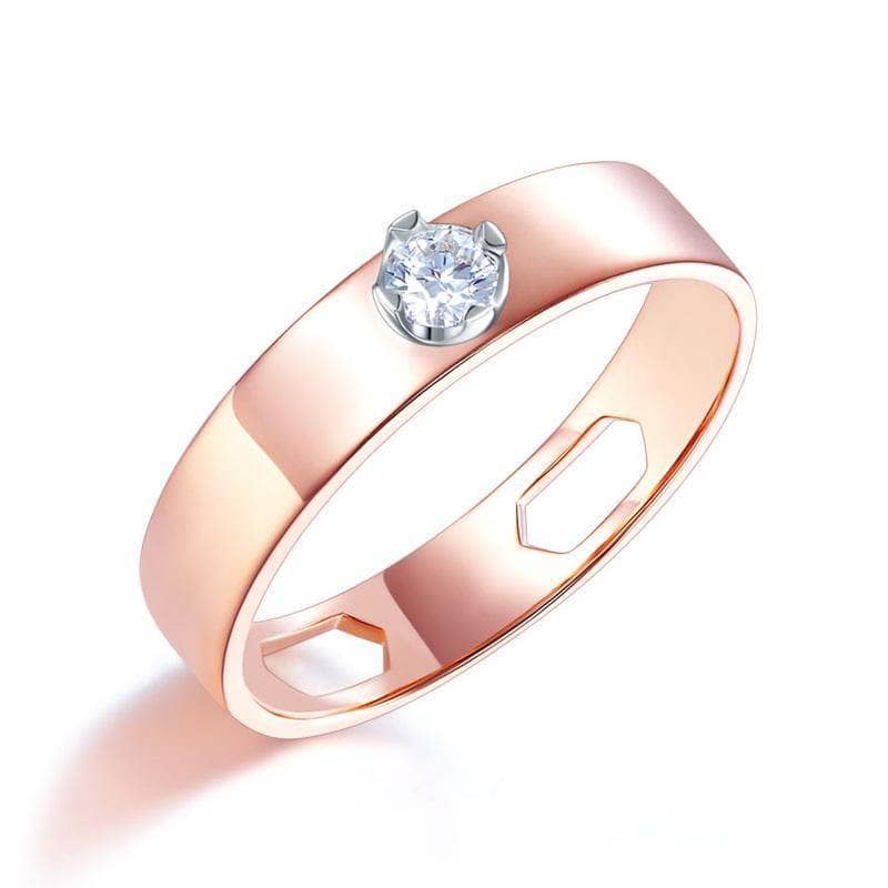 14K Rose Gold Ring Natural Diamond-Black Diamonds New York