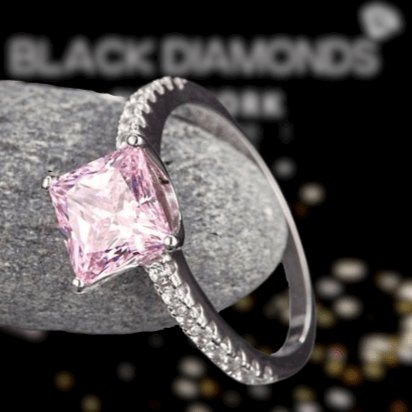 1.5 Ct Fancy Pink Created Diamond Engagement Ring