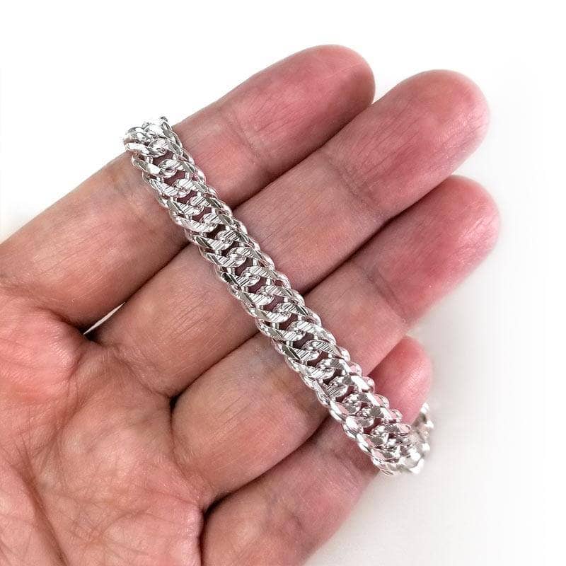 1cm Width Bracelet Cuban Link Chain Adjustable - Black Diamonds New York-Black Diamonds New York