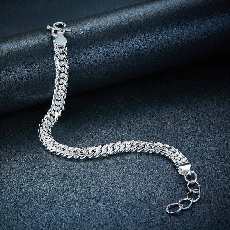 1cm Width Bracelet Cuban Link Chain Adjustable - Black Diamonds New York-Black Diamonds New York