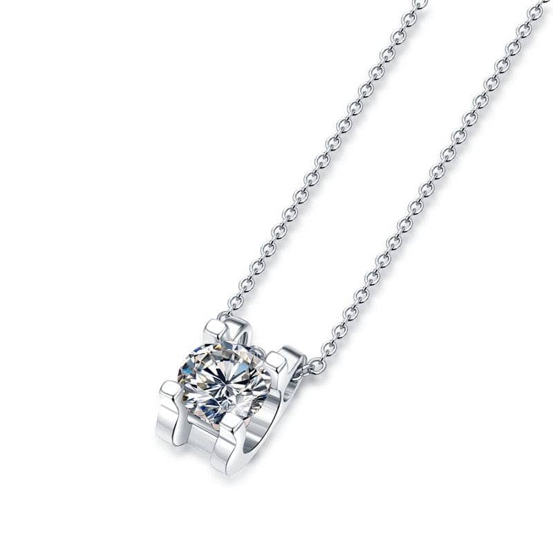 1ct 6.5mm Round Cut Diamond Necklace-Black Diamonds New York
