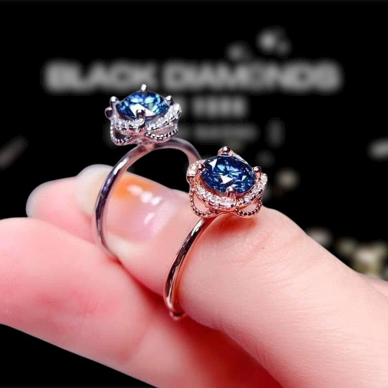 1ct Round Moissanite Engagement Ring 925 newest Sterling Silver Ring Rose Gold Plated Silver Proposal Promise Ring Christmas Day Gift Ring For Her