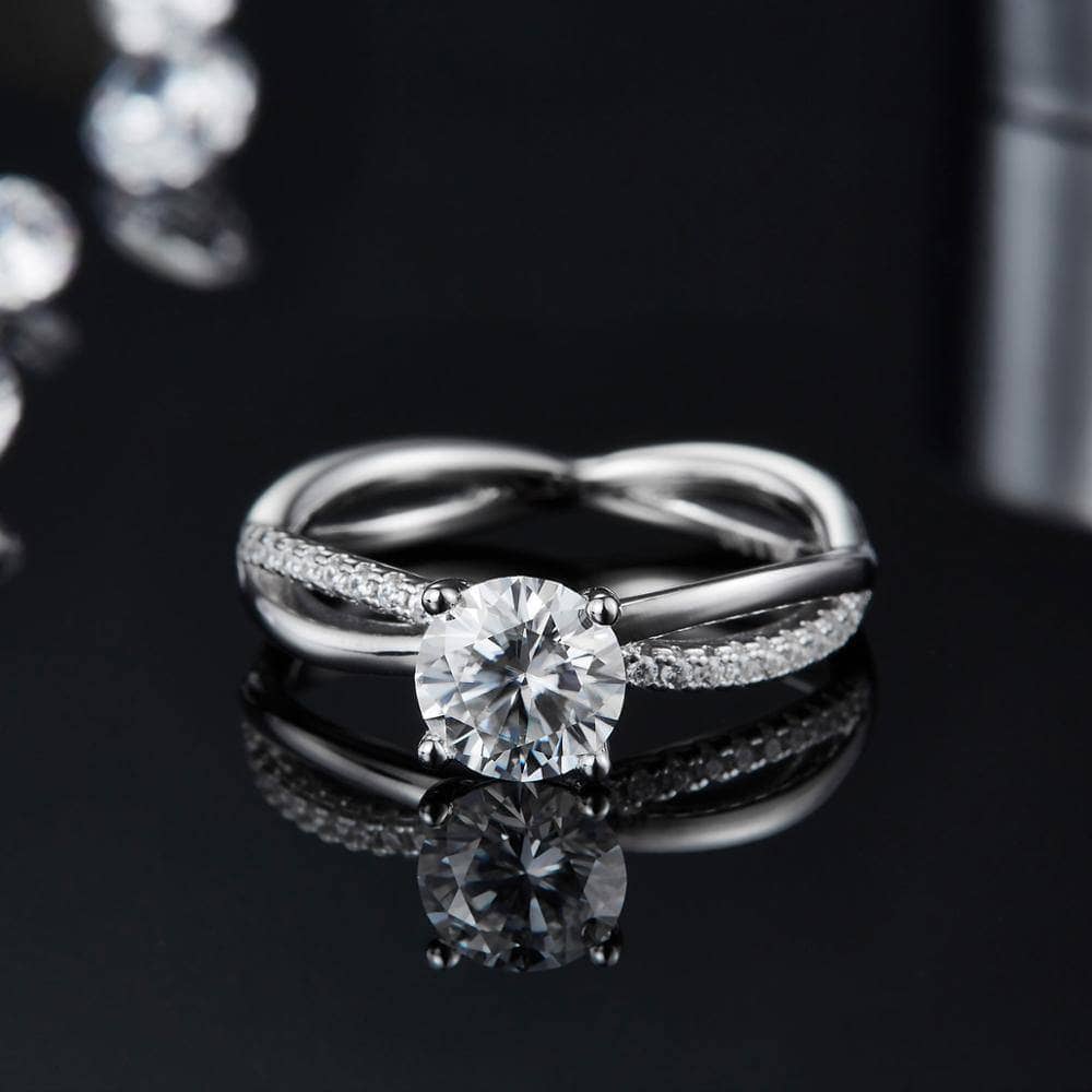 1Ct VVS1 Diamond Twist Promise Rings-Black Diamonds New York