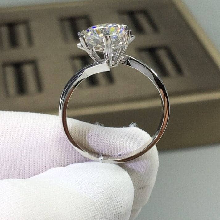 2 Carat Round Cut Diamond Snowflake Engagement Ring-Black Diamonds New York