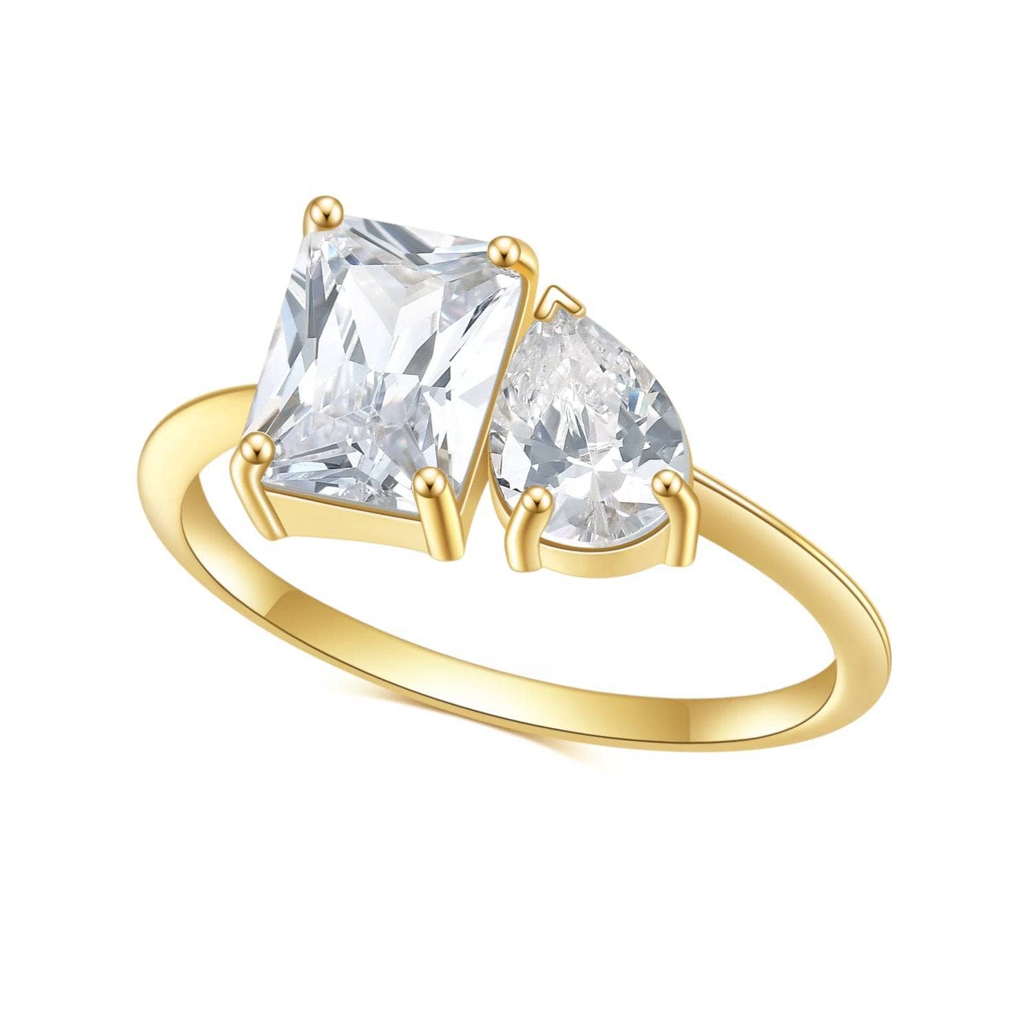 2.8ct Diamond Two Stone Engagement Ring-Black Diamonds New York