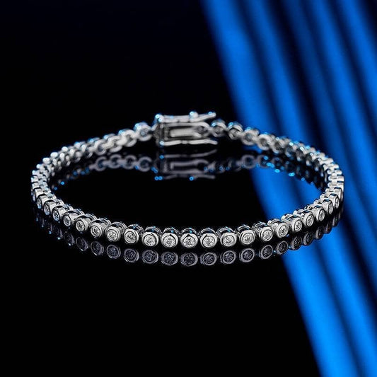 2mm Full Diamond Tennis Bracelet-Black Diamonds New York