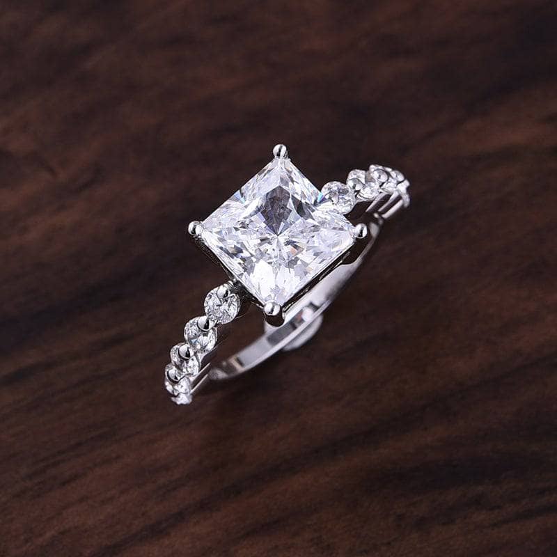 3.0ct Classic Princess Cut Sona Simulated Diamond Engagement Ring