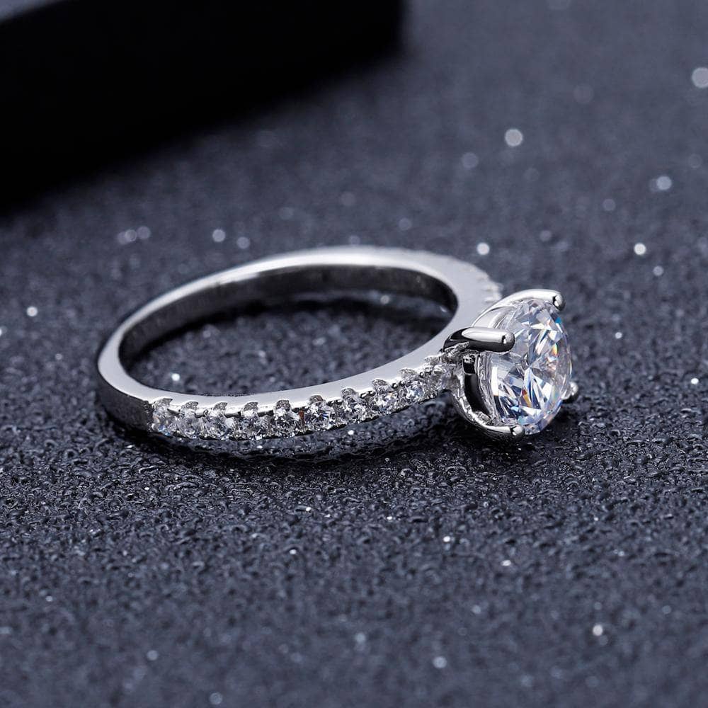 3.0ct Diamond 925 Sterling Silver Wedding Ring-Black Diamonds New York