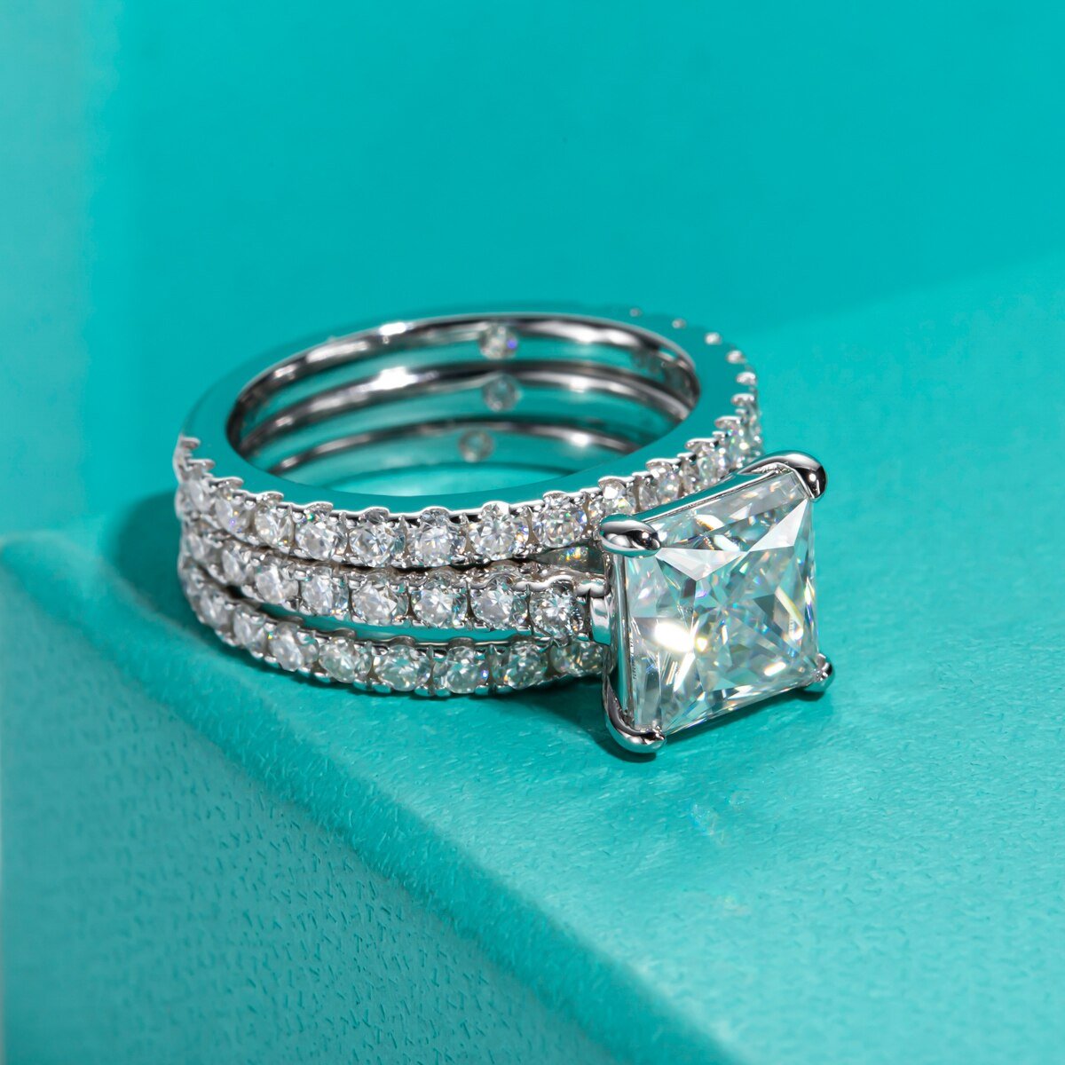 925 Sterling Silver Engagement Rings - 0.5ct VVS Moissanite Diamond Ri –  peardedesign.com