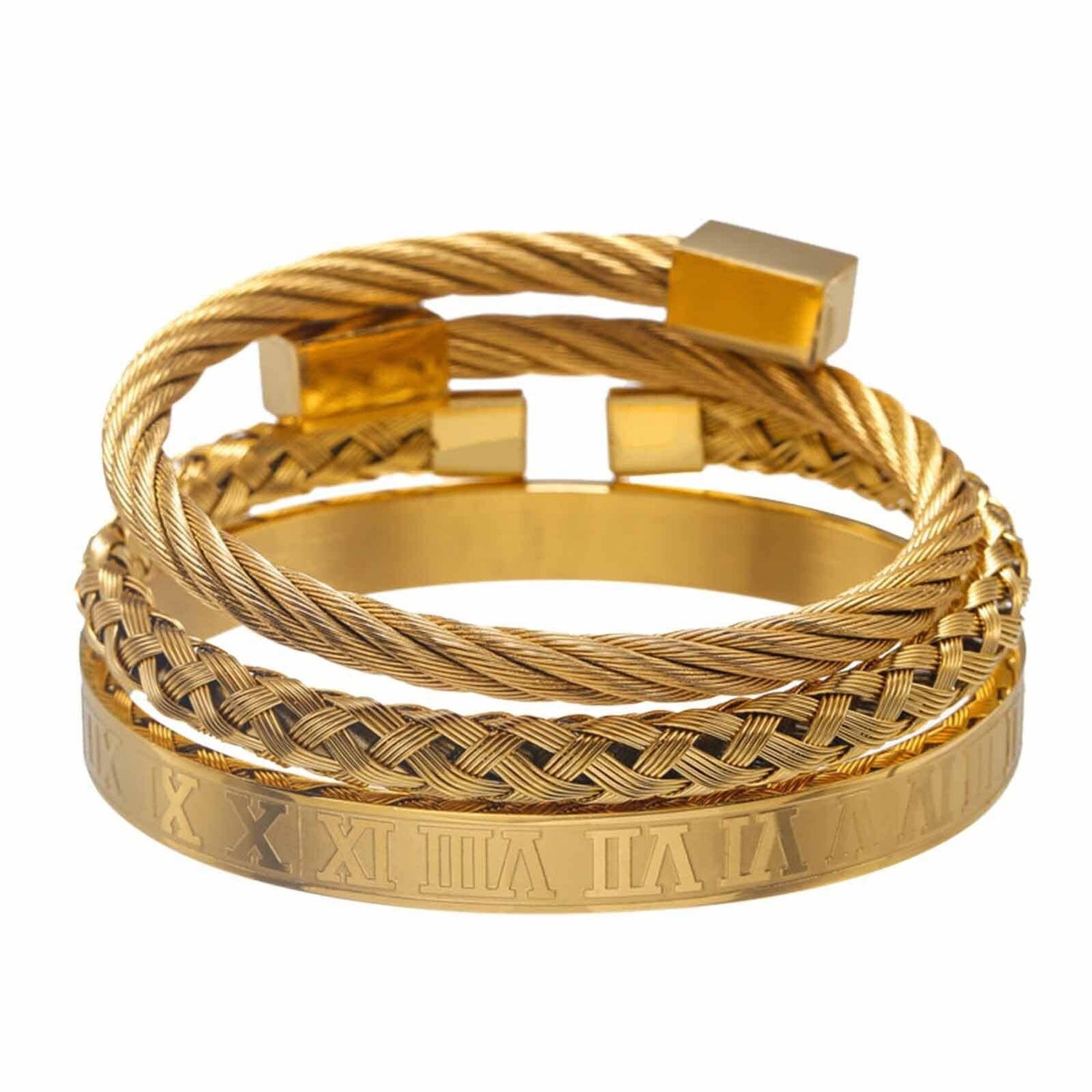  Roman men's bracelet, men's bracelet - 3pcs/Set Crown