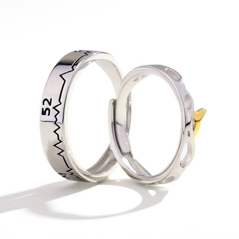 52 HZ Whale Couple Adjustable Ring-Black Diamonds New York