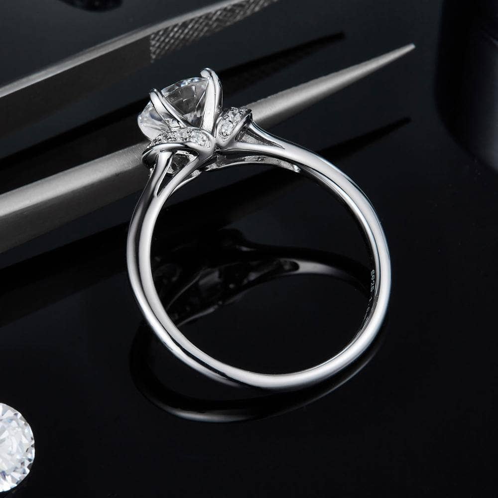 6.5mm D Color Diamond Ring-Black Diamonds New York