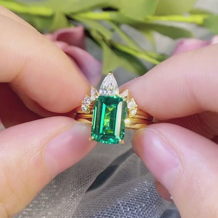 2.50Ct Round Cut Emerald Lab-Created Women's Engagement Ring 14K White Gold  | eBay