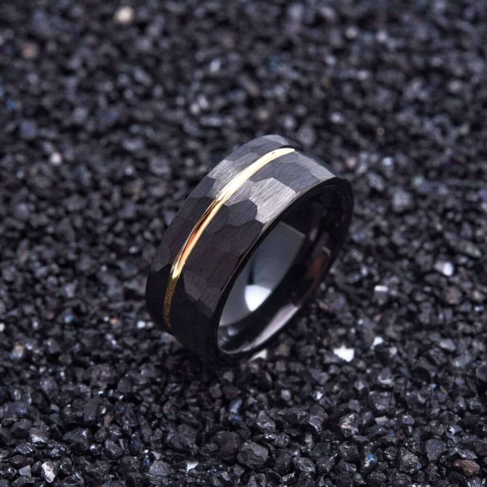 Handmade U Shape Brush and High Polish Wedding Band. newest 8MM