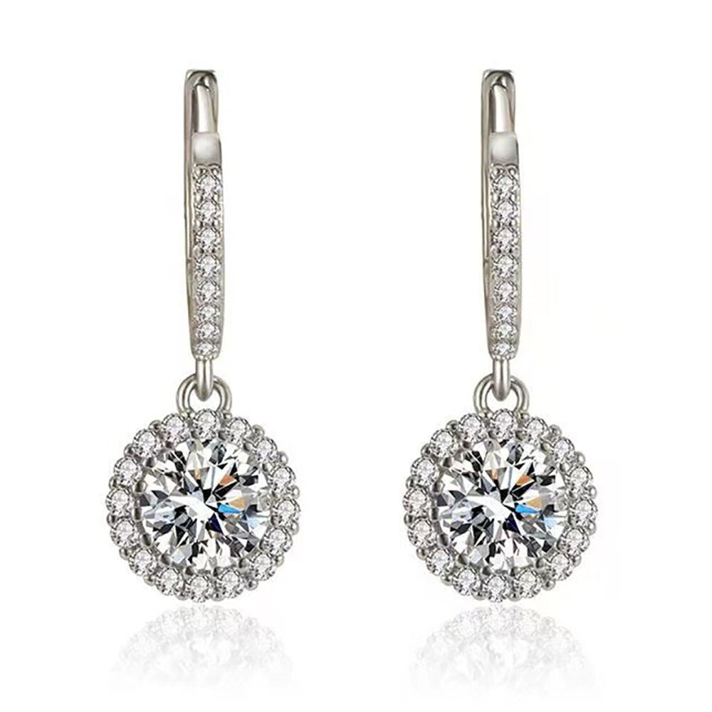 Round Cut Diamond Earrings-Black Diamonds New York