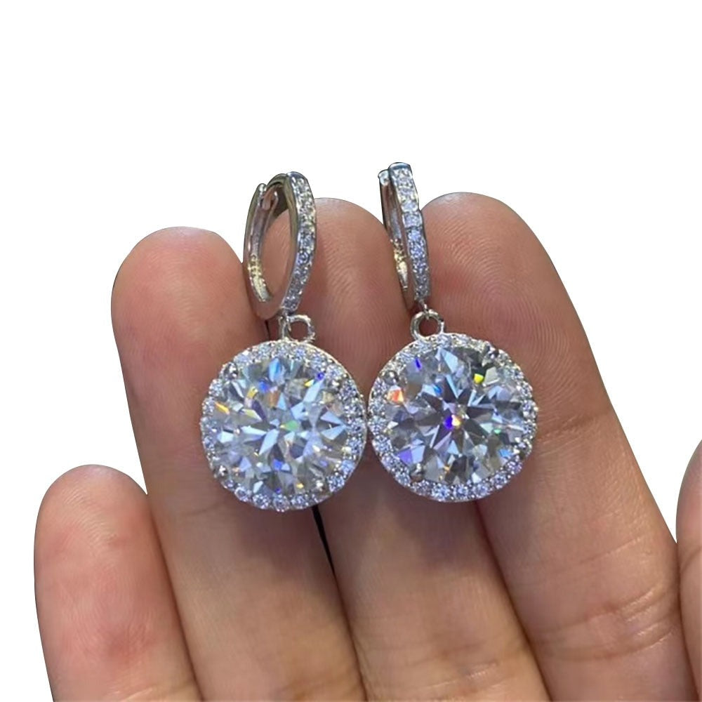 Round Cut Diamond Earrings-Black Diamonds New York