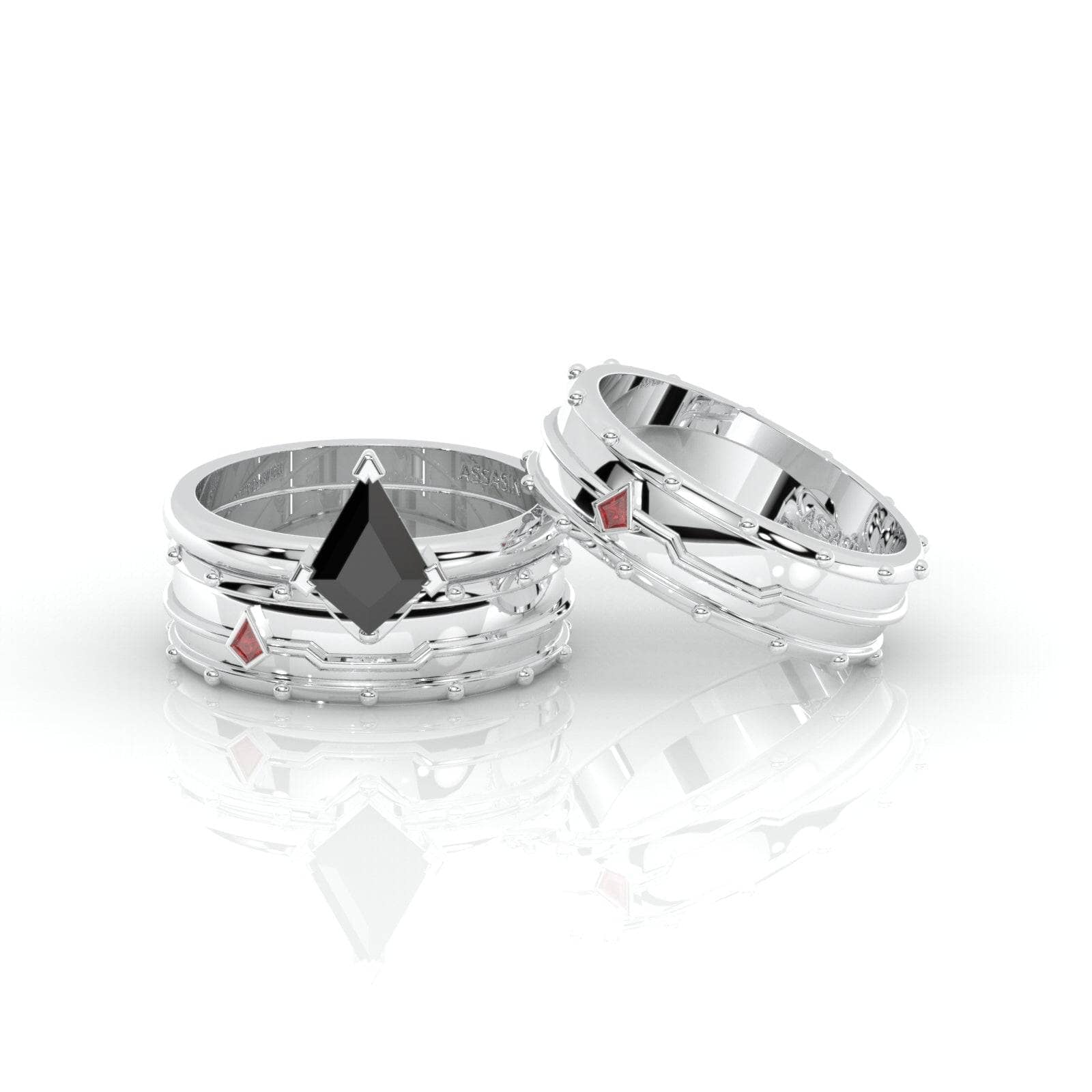 Video Game Inspired Rings Black Diamonds New York