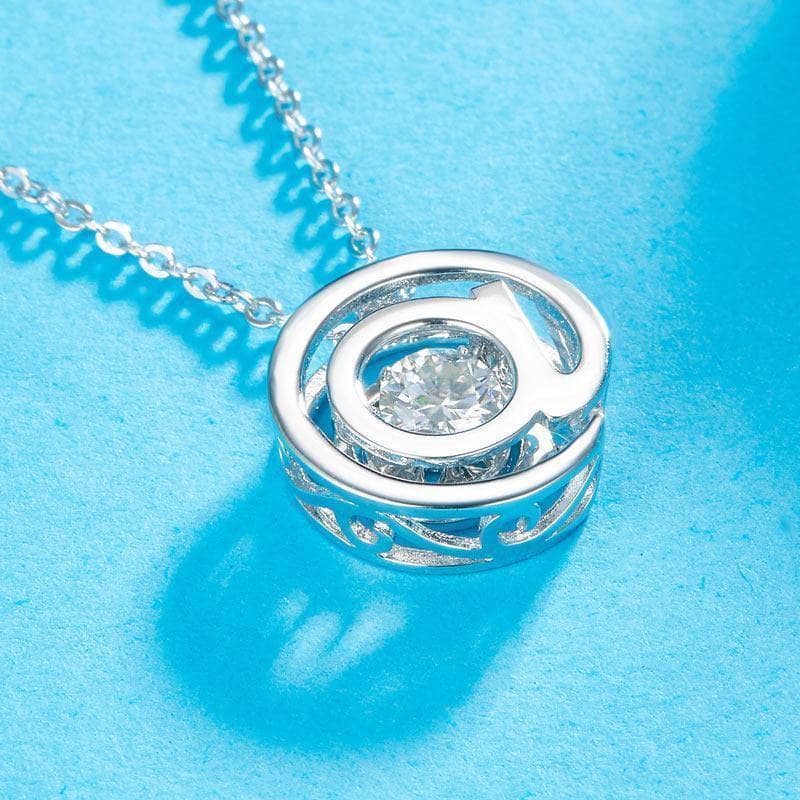 @ Symbol Pendant Dancing Diamond Necklace-Black Diamonds New York