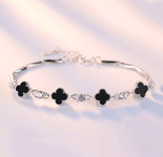 Black Clover Shape Bracelet from Black Diamonds New York