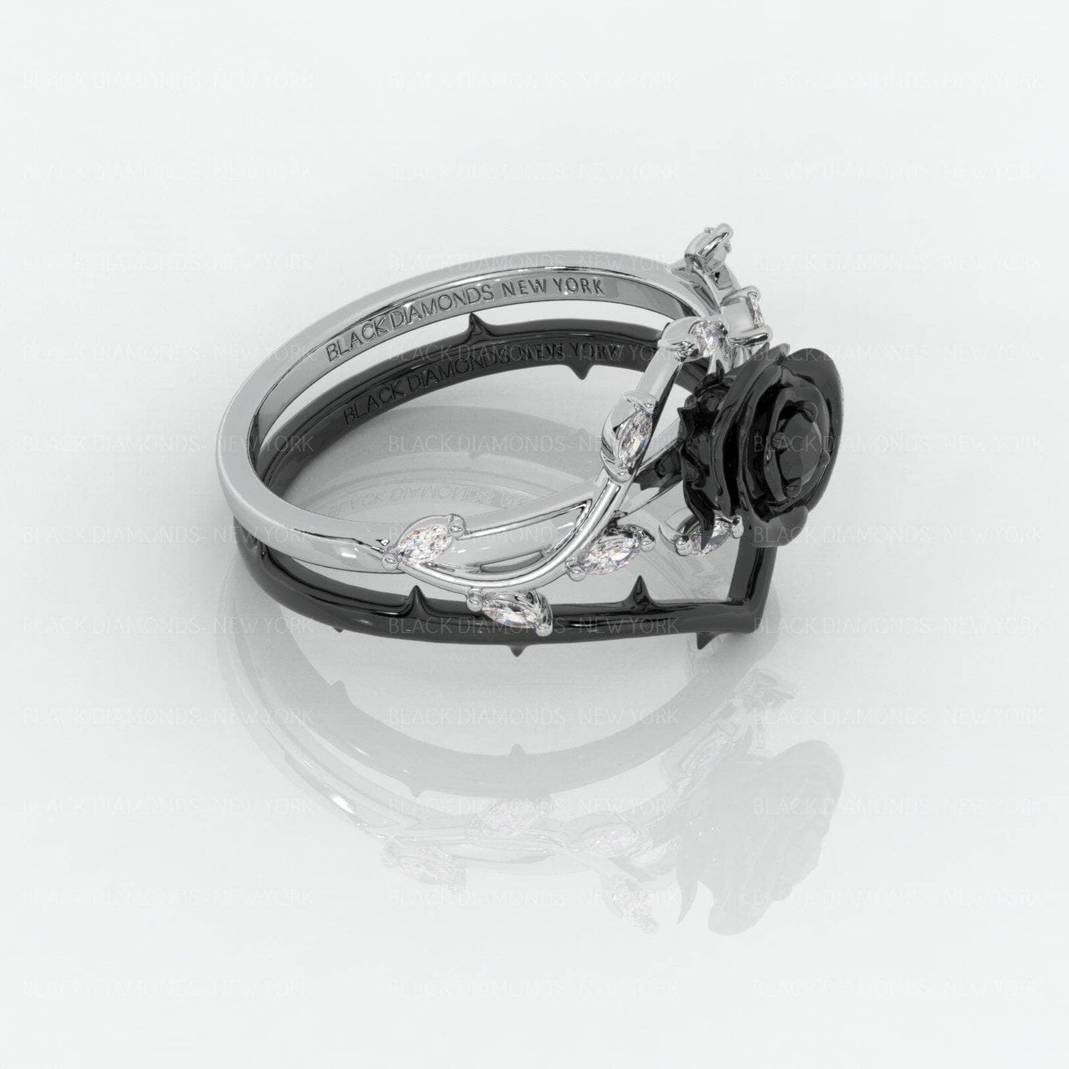 Elegant Silver Ring With Round Black Stone