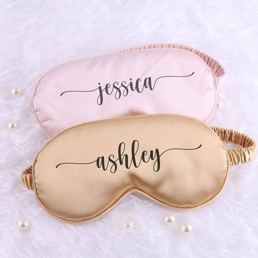 Blush Silk Sleep Mask & Face Mask Luxe Gift Set-Black Diamonds New York