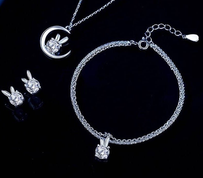 Bunny Diamond Jewelry Set-Black Diamonds New York