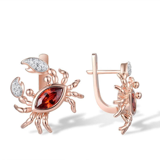 Crab Cancer Earrings with Diamond Jewelry Set-Black Diamonds New York