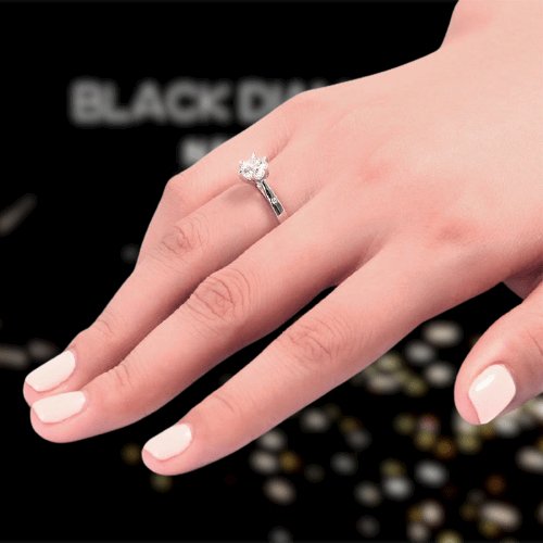 Created Diamond Wedding Engagement Ring-Black Diamonds New York