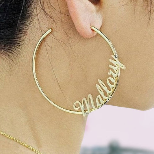 Name Earring , Gold Name Earring , 14k gold Name Earring ,Gold Earring , Personalized Jewelry ,Black Friday Sale,Christmas gift, Gift for her