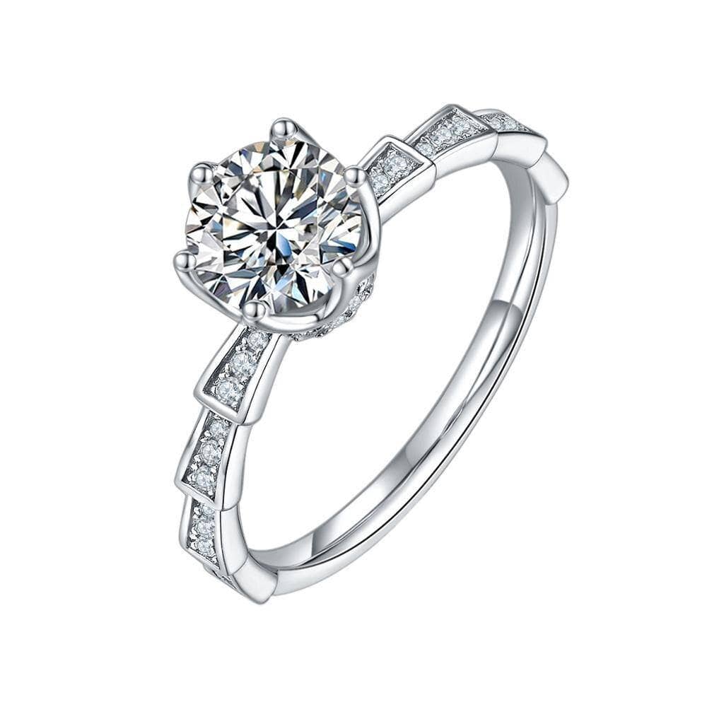 D Color 1ct Diamond Women's Engagement Ring Pass Diamond Test-Black Diamonds New York
