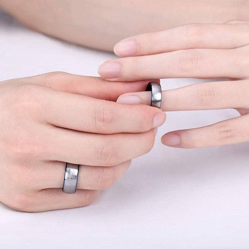 Diamond outlet Cut Wedding Ring,Black Tungsten Ring,Tungsten Carbide Ring,Proposal Ring,Man & Woman,Tungsten Carbide Ring,Dome Wedding Ring