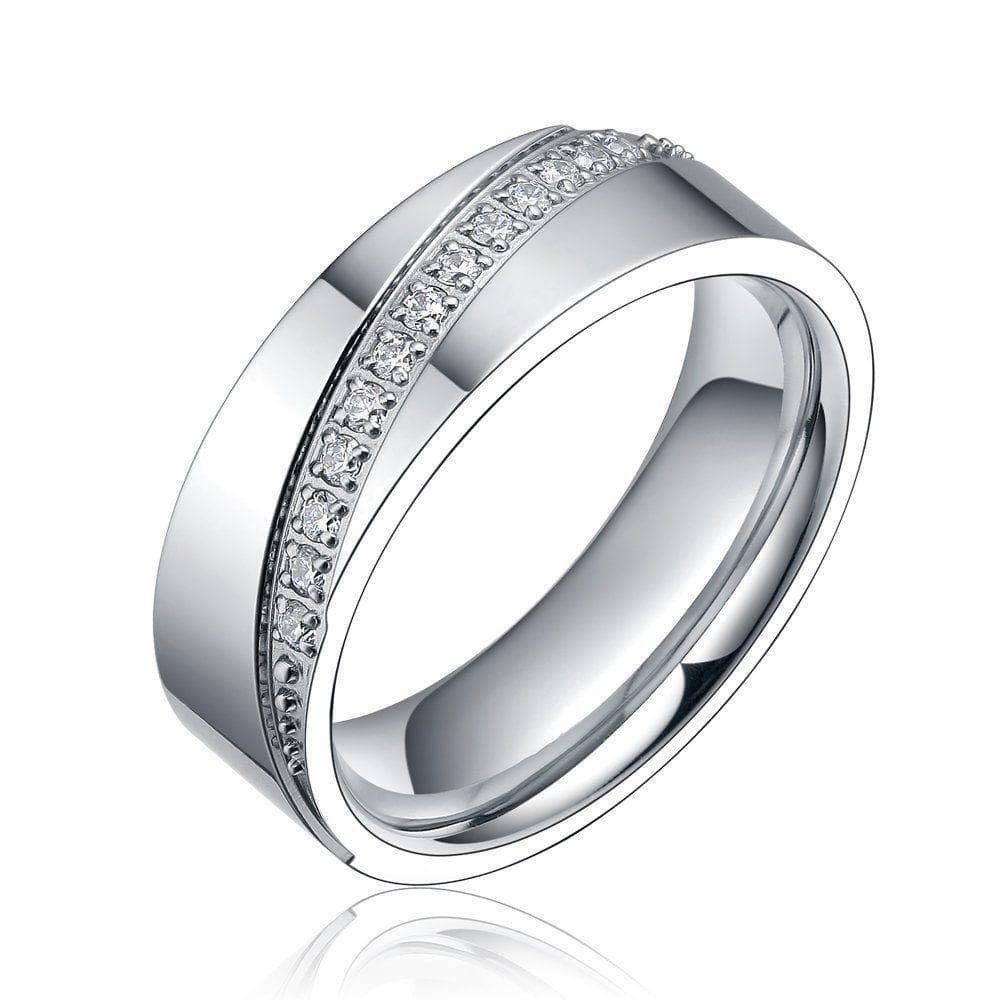 Eternity Created Diamond Men's Titanium Wedding Band-Black Diamonds New York