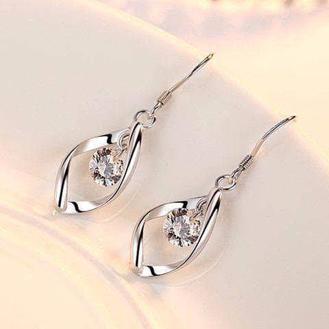 Created Diamond Twisted Space Earrings-Black Diamonds New York