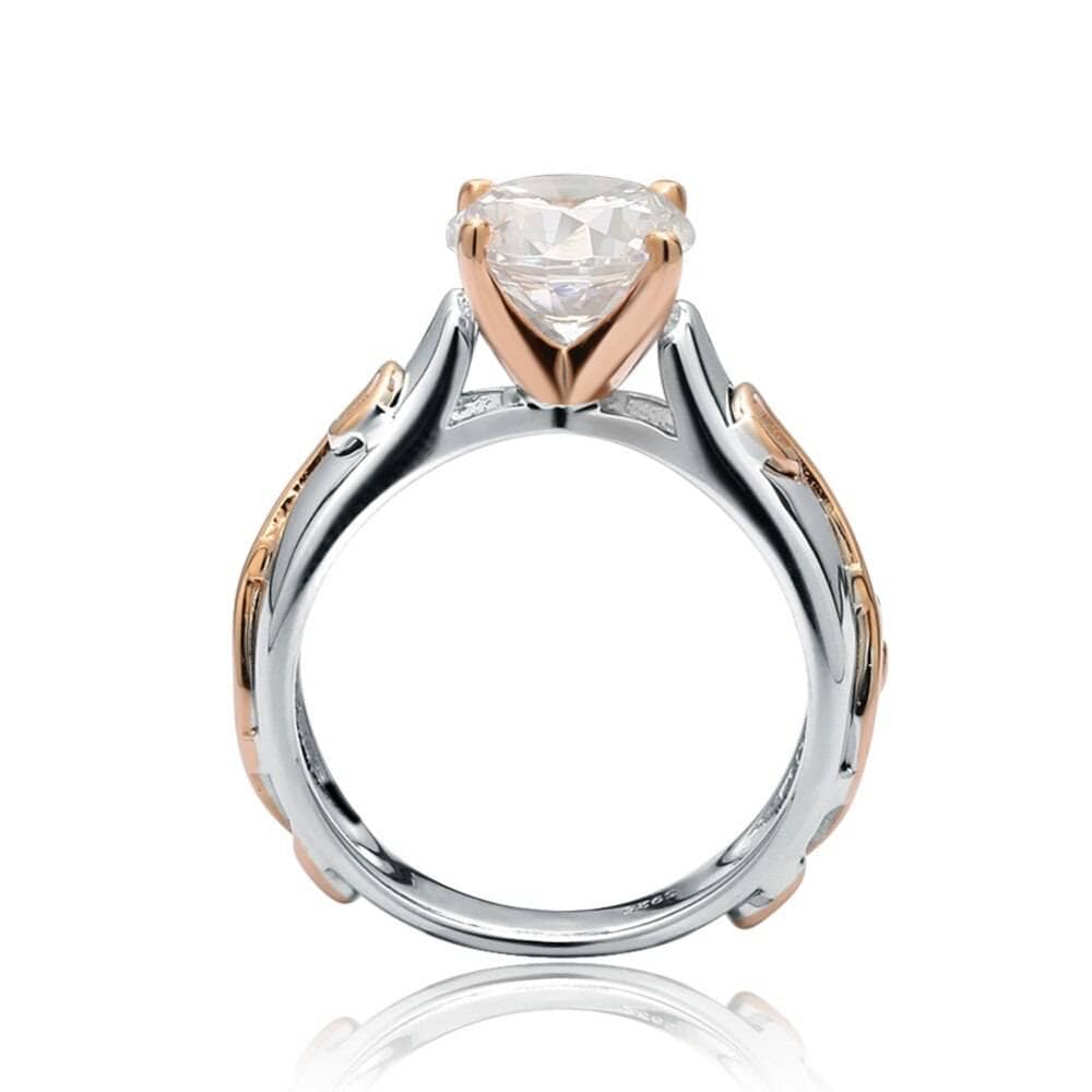 Created Diamond Vintage Wedding Ring-Black Diamonds New York