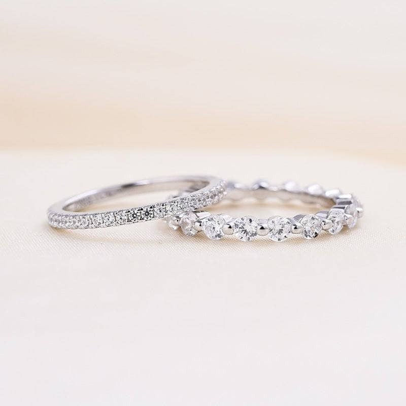 Flash Sale- Diamond Cushion Cut 3-Pcs Wedding Ring-Black Diamonds New York